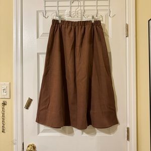 Elastic Waist Corduroy Skirt
